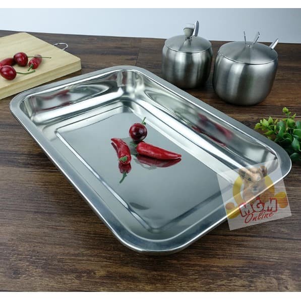 50x35 Baking tray Stainless nampan makanan tempat saji makanan