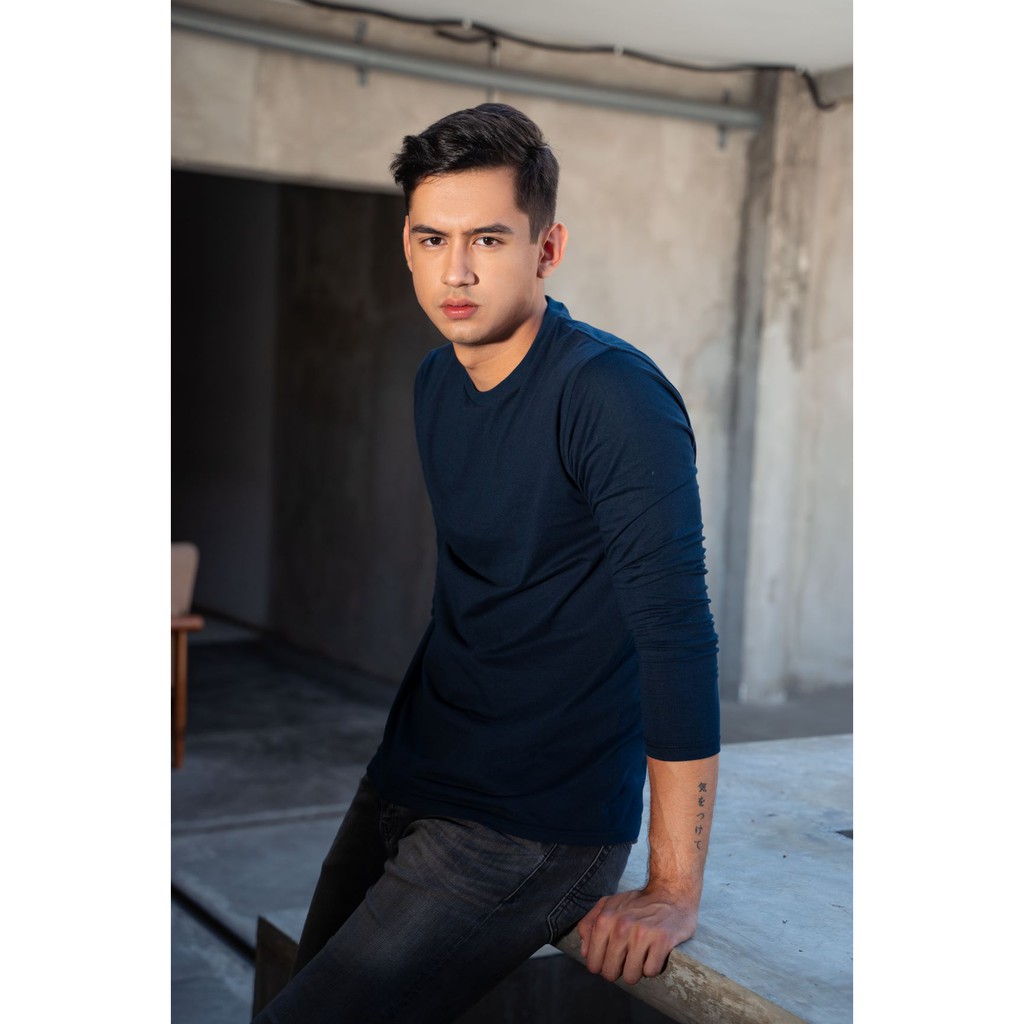 Kaos lengan panjang Y&S Ultra Soft Ringspun Cotton Combed 30s lembut Premium