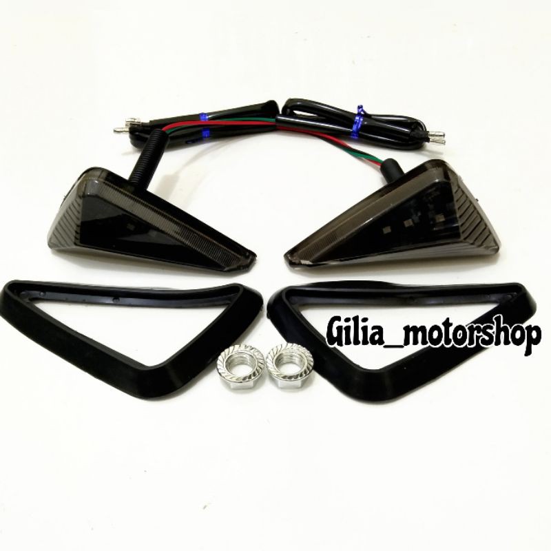 Sen Tempel Motor Fairing LED Segitiga CR7 Running sen-senja Universal Vixion R15 R25 Cbr