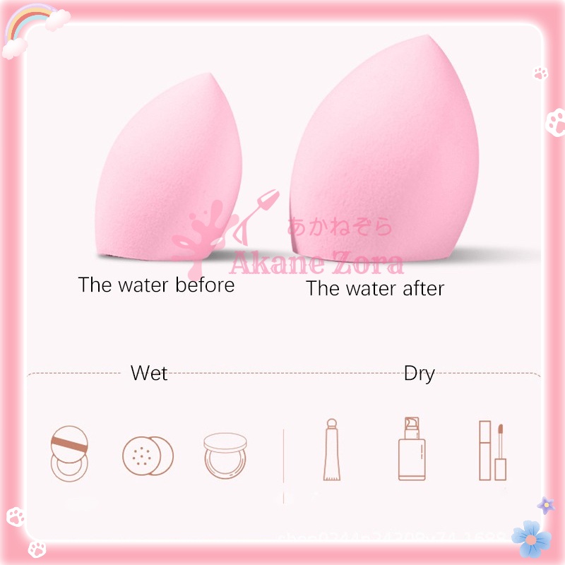 Akane Zora Beauty Blender for Foundation Make Over Make Up Sponge Spons Make Up Heart Shape Sponge Make Up