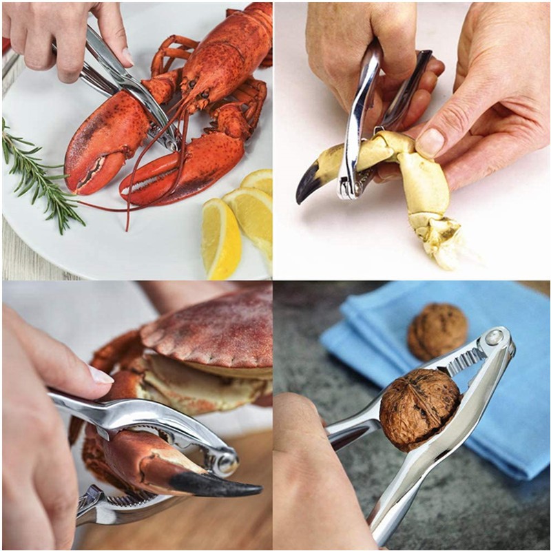 JG - PEMBUKA KEPITING -  Kepiting Pemecah Cangkang Lobster Alat Penjepit Walnut Kacang-Kacangan Stainless Steel Crab Grip Clamp