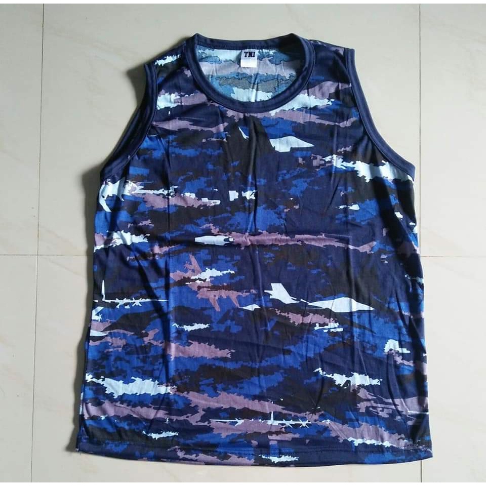 Kaos Singlet Loreng TNI AU AURI