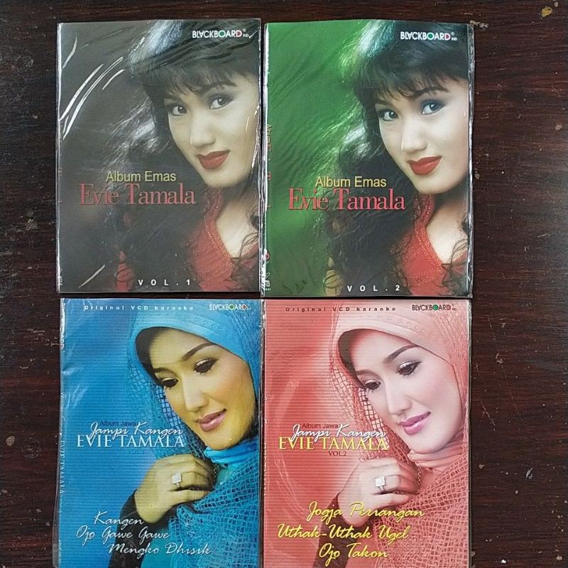 VCD Alb.Emas/Alb.Jawa/Alb.Sunda Evie Tamala V1,2. Vcd Karaoke Dangdut Original.