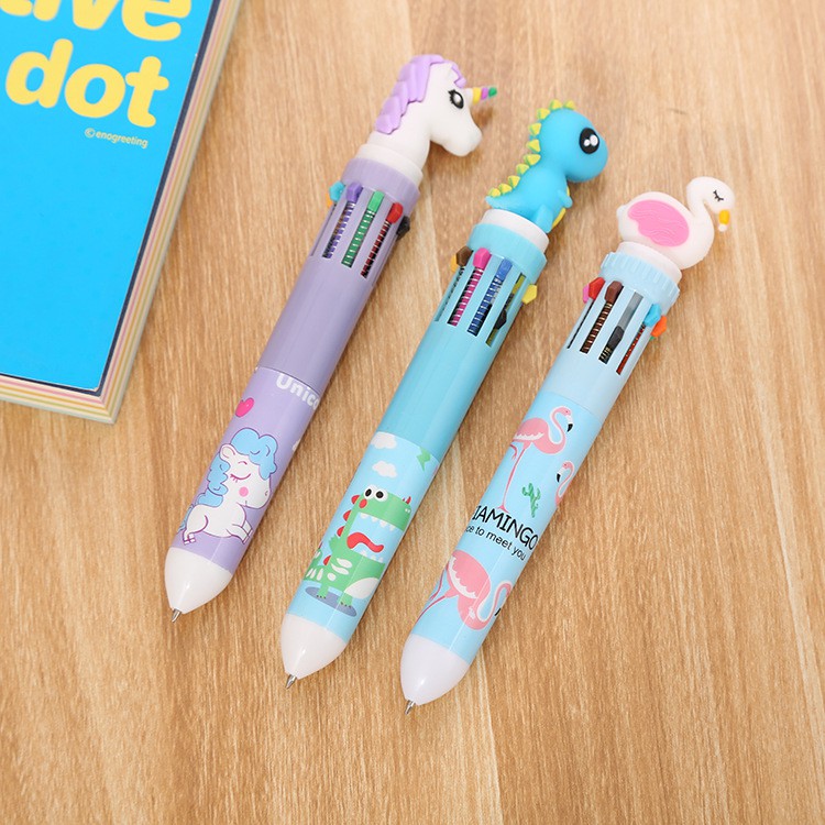 Kembar Toys - Pulpen Karakter 10 Warna Unicorn Harga Pabrik Nusantara