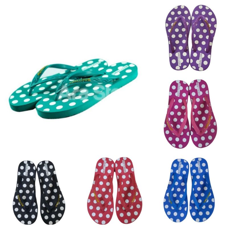 Sandal Swallow Jepit Wanita Polkadot
