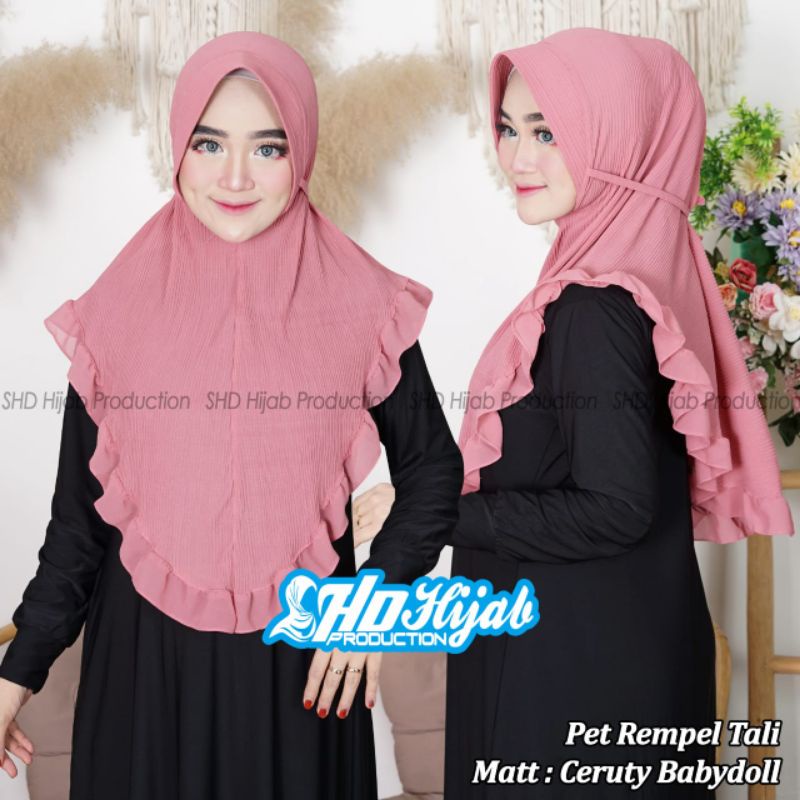 PET TALI REMPEL •Kerudung instan bergo•Jilbab instan plisket