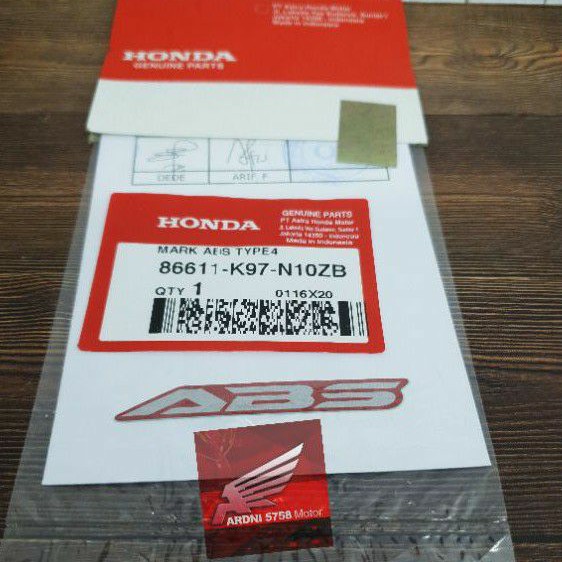

Sticker Stiker Mark Label Logo Tulisan ABS Matte Red 60mm Ori Honda