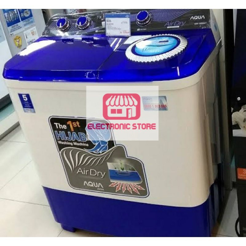 [Khusus Bogor] Mesin Cuci 2 tabung 10 Kg  Aqua QW-1050/1070/ 1080XT .