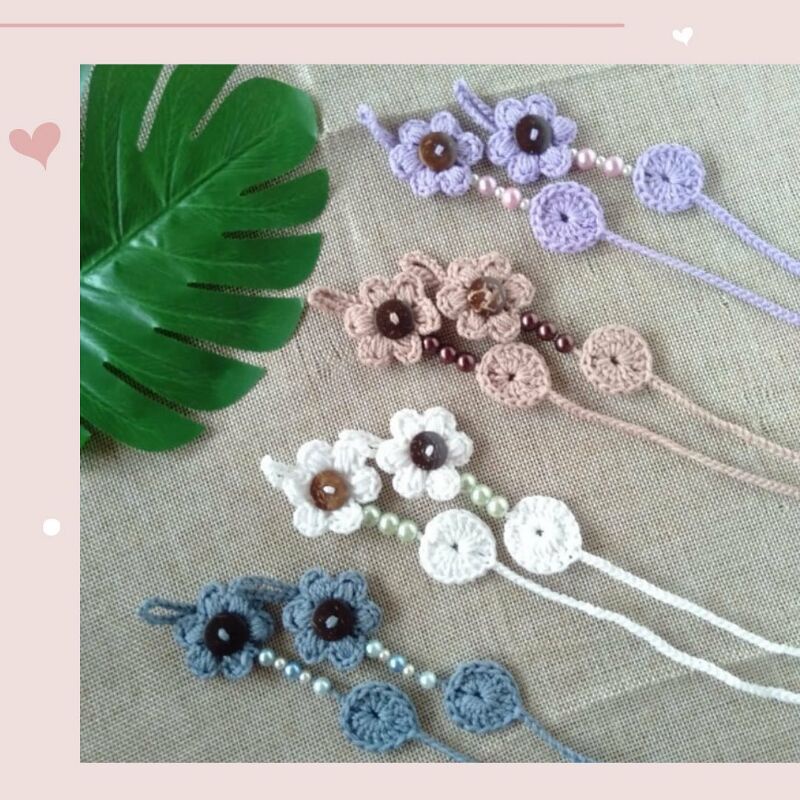 konektor masker | strap konektor hijab rajut | strap konektor masker murah