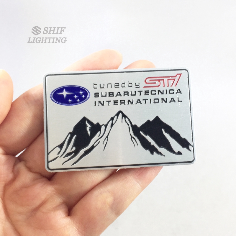 1pc Stiker Emblem Logo STI SUBARU WRC Bahan Aluminum Untuk Bagasi Belakang Mobil