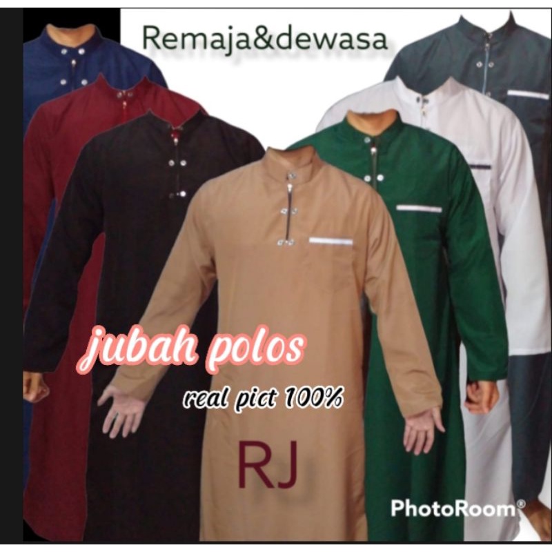 muslim pria/jubah pria/jubah pria dewasa/ jubah pria remaja/ motif polos