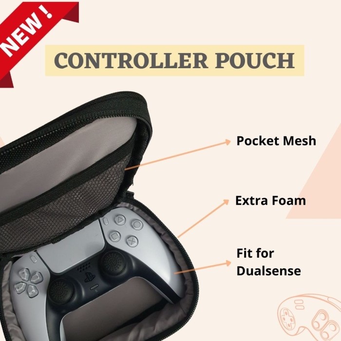 PS4 PS5 Controller Joystick Stick Case  Bag  Pouch  Tas - 1 Slot