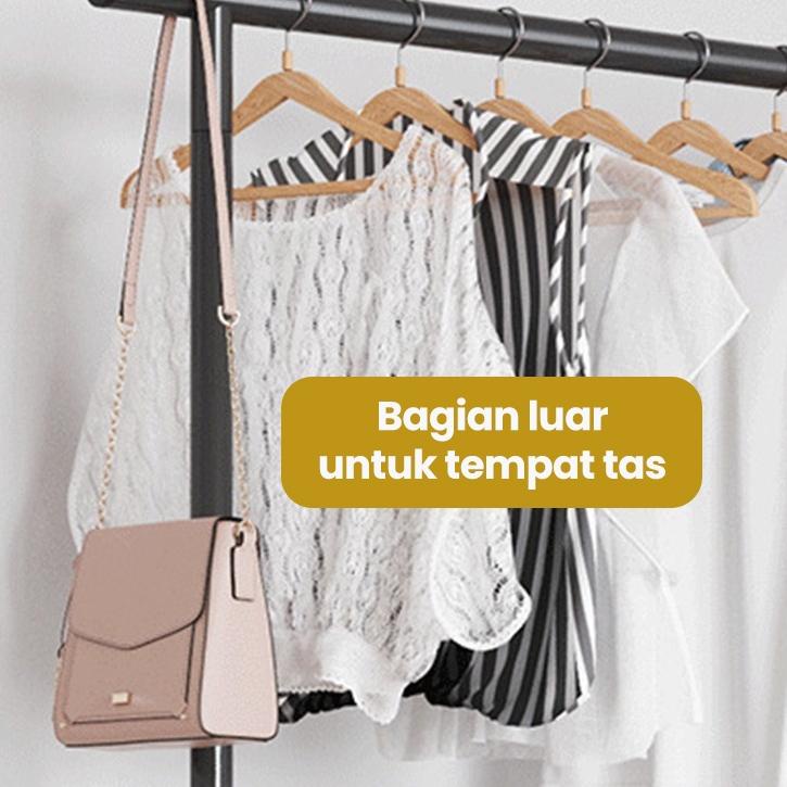 (PALING DICARI) Dejavu Rak Gantungan Stand Hanger Baju Pakaian Rak Besi Jemuran Serbaguna Baju Rack 
