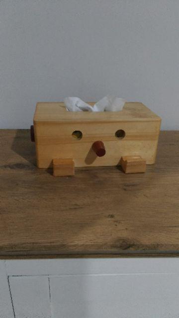 Kotak Tissue Kayu Pinokio - Tempat Tisu Kayu - Box Tissue Unik