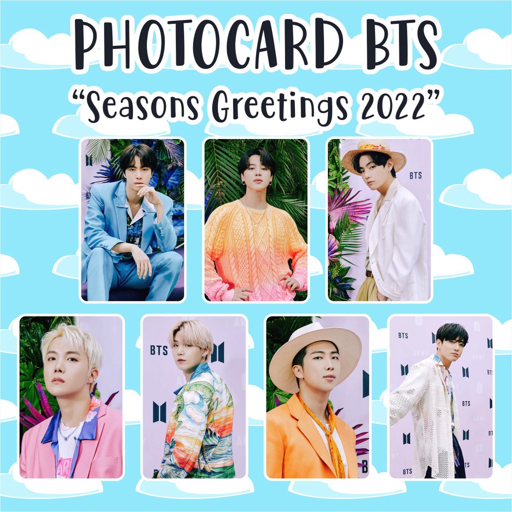 (READY STOCK) PHOTOCARD BTS SEASONS GREETINGS 2022 - SOUVENIR KPOP MURAH UNOFFICIAL