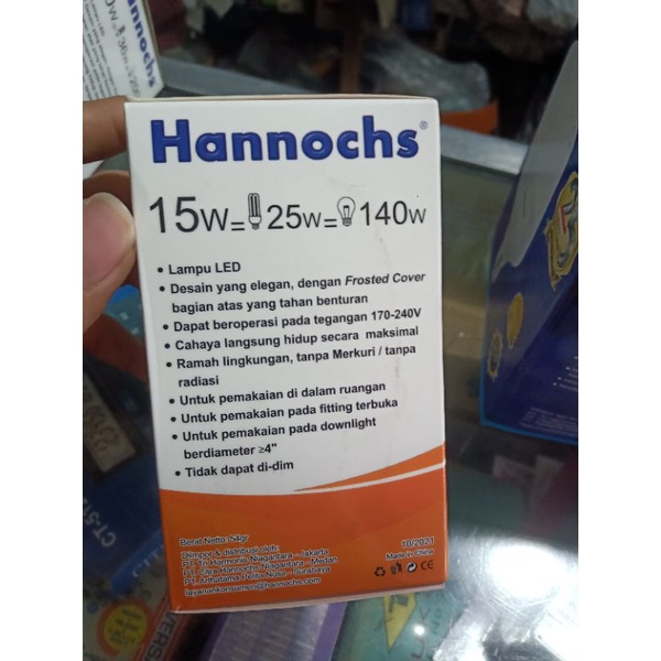 lampu hannochs LED 15 watt lampu hanoch Lampu LED Hanoch Lampu Terang Cahay Putih Bergaransi Bohlam 