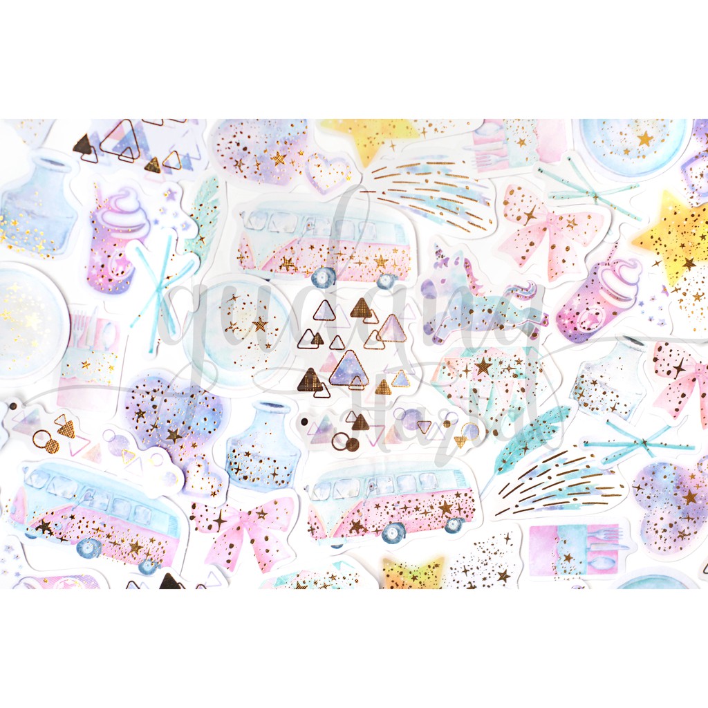 Stiker Dreamy Shinny Star DIY Scrapbook Sticker GH 303431