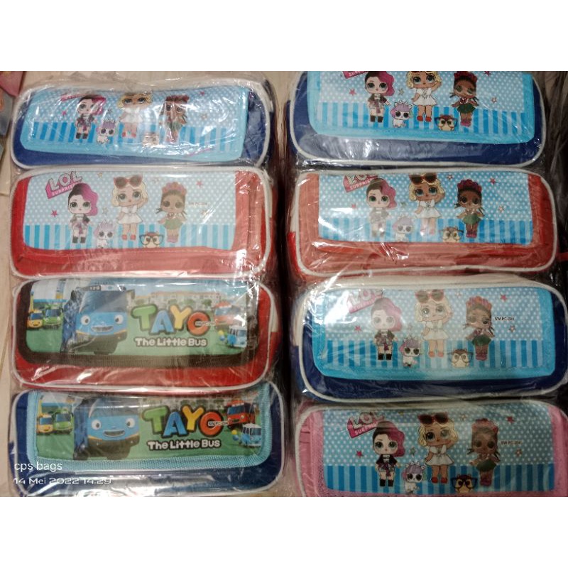 CAHAYA PELANGI (CPS) - Kotak Pensil printing KARAKTER Pencil Case MURAH