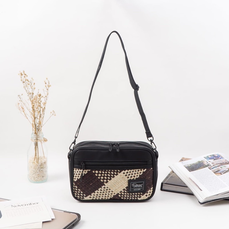 RK LUBIE Tas Tikar Pandan Tradisional Clutch Etnic Sintetis Leather Pandanus