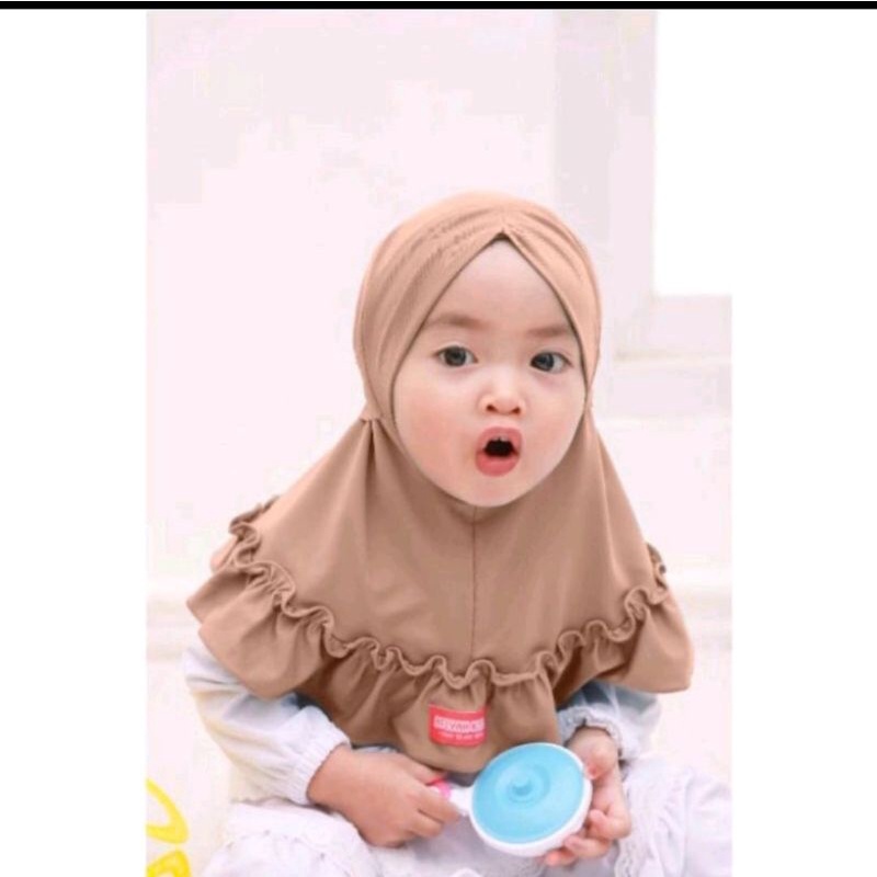 Hijab Anak Bayi Aruna Kerut 0-3thn / Jilbab nyaman murah adem kerudung kualitas PREMIUM