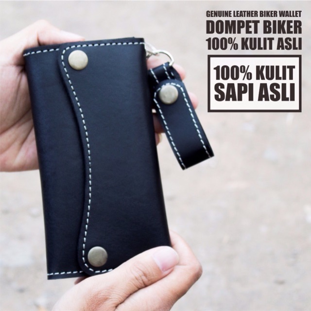 DOMPET BIKER 100% KULIT ASLI