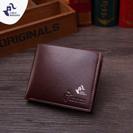 Freeknight Dompet Pria Pendek Biasa Casual Coklat NDP02-TDP03 Hitam