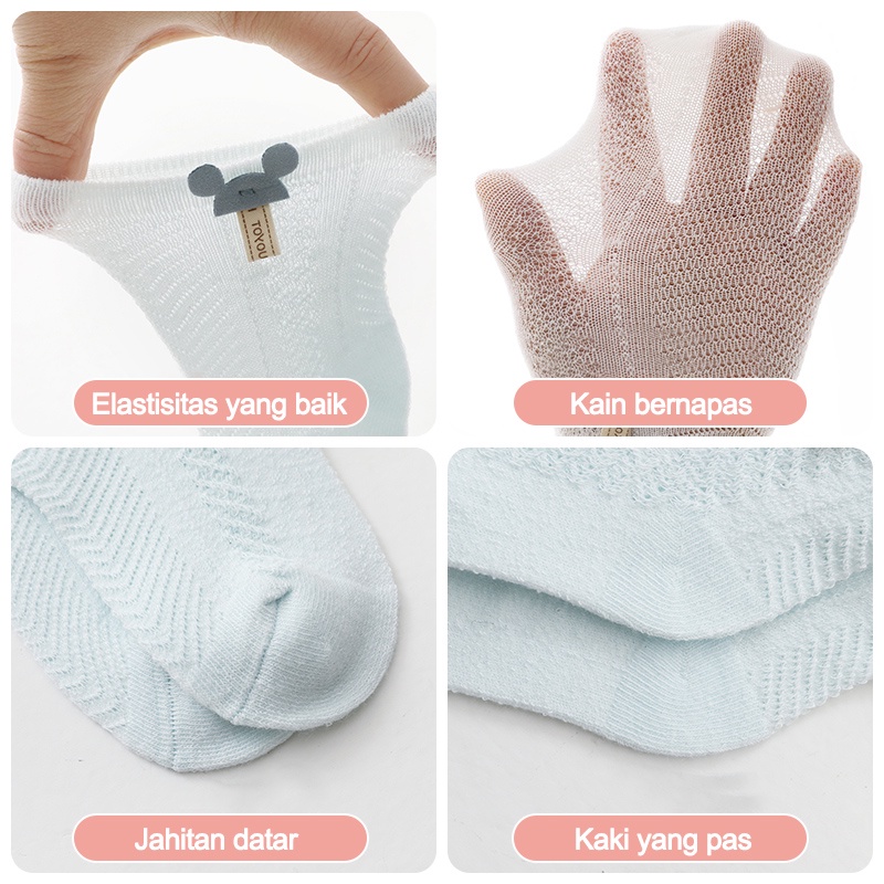 Kaus kaki perahu/Kaos kaki anak bayi motif/kaus kaki bayi/kaus kaki jala/Bernapas di musim panas  L241-244