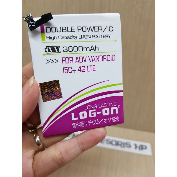 Baterai Advan i5C Plus Vandroid 4G LTE Batre Advan BP-53MH Battery LOG-ON Double Power 2 IC aah