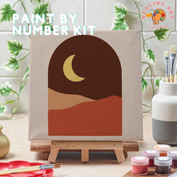 

Paint By Number Lukisan Bulan Moon Versi 2 Canvas 20X20 Cm