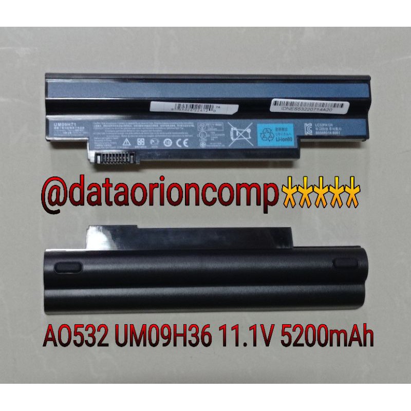 Baterai battery Acer Aspire One 532 532H 532G UM09H36 UM09H41 series