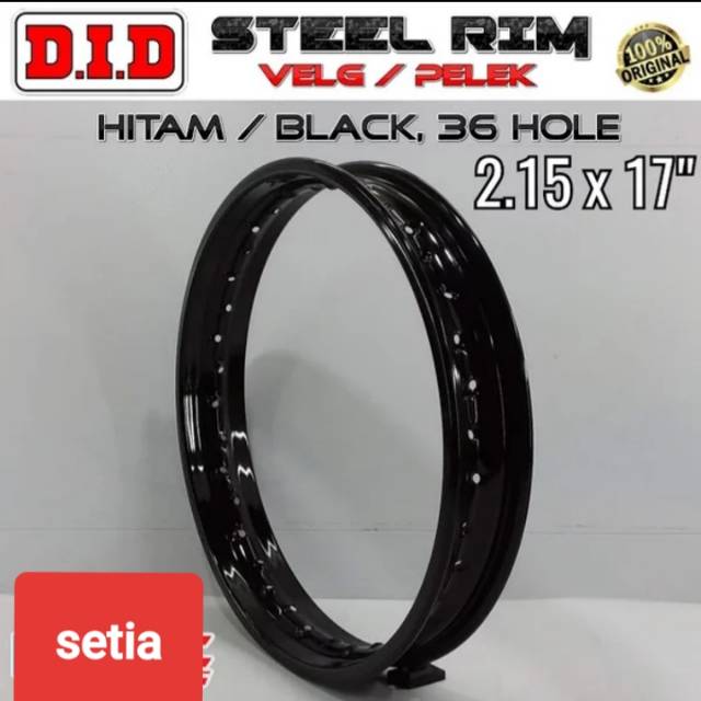 Velg DID  hitam ukuran 215 ring 17 original
