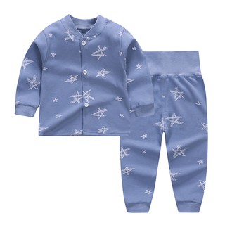 Setelan Piyama Baju  Tidur  Lengan  Panjang  Cute Motif Gambar Kartun Print Anak  Laki Laki 