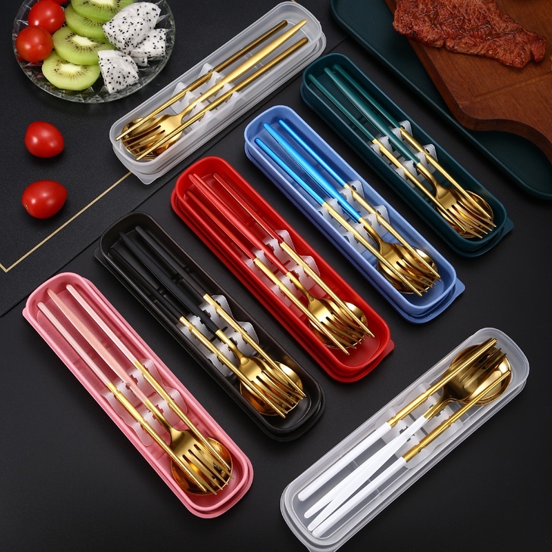 {High Quality} Hampers Set Alat Makan Premium Sendok , Garpu , Sumpit PREMIUM Luxury Stainless Steel/ Sendok Garpu Korea Sutejo