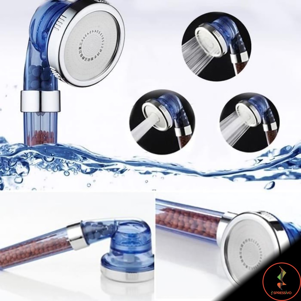 Handshower ion SPA Ionizer filter 3 mode kepala shower diameter 8 cm