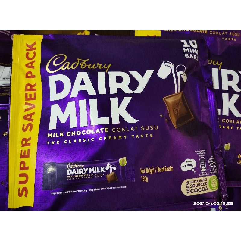 

Coklat Cadburry Dairy Milk