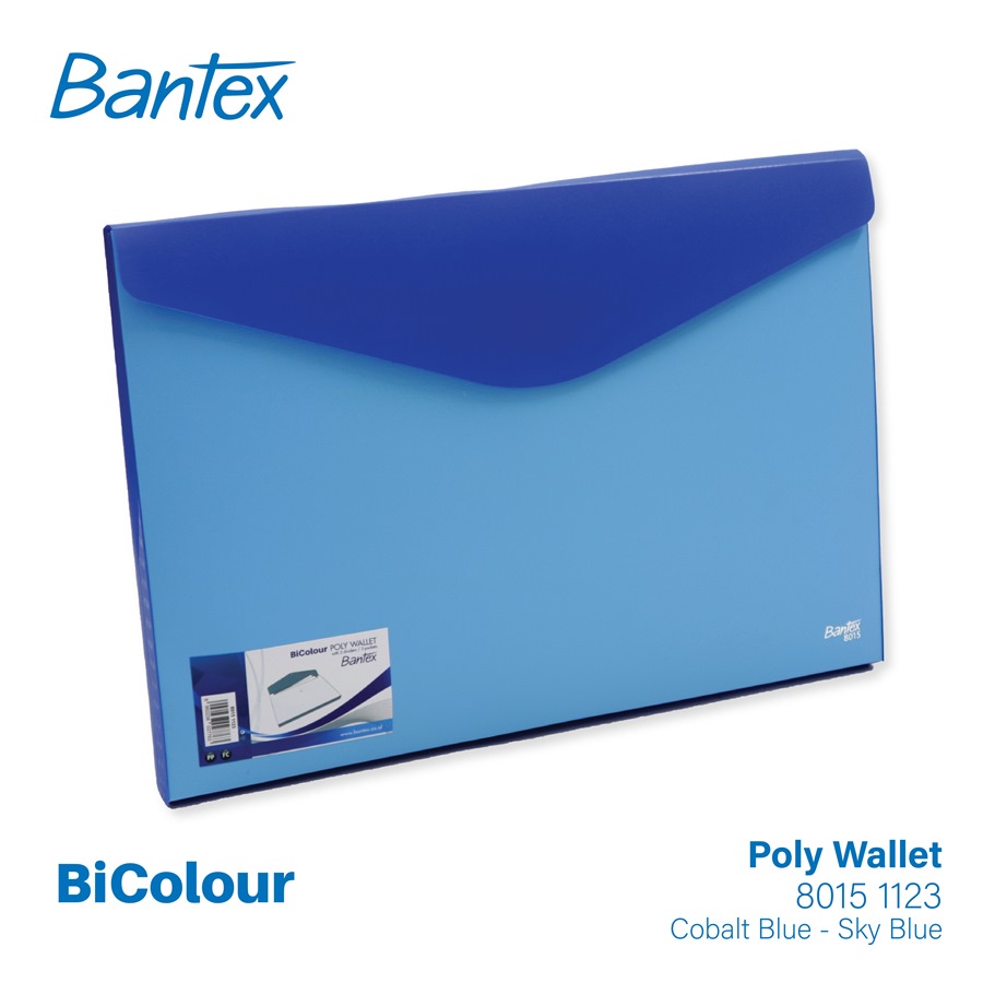 

[Zada] Bantex BICOLOUR Polly Wallet Folio (2 Divider) Cobaltblue Skyblue - 8015 1123