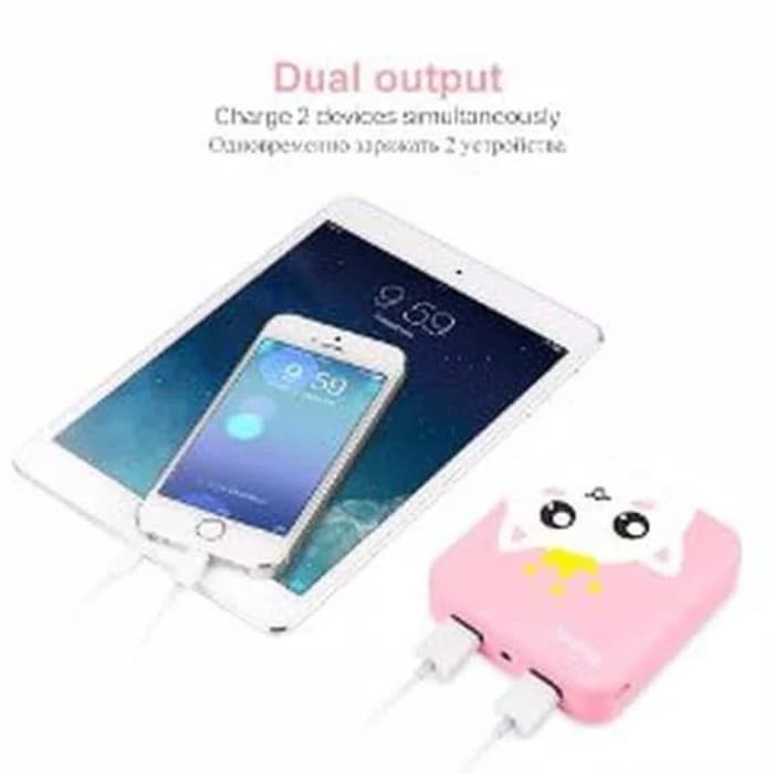 Yoobao M4 CUTE 10.000 mAh Power Bank 2 USB Powerbank Karakter Lucu