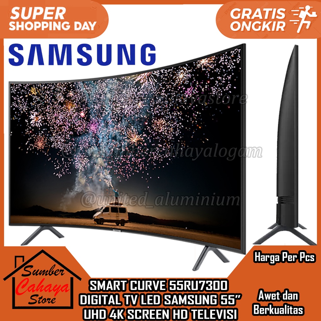 Jual Samsung HD TV 55" RU7300 DIGITAL USB MOVIE TIVI FULL DISPLAY SMARD