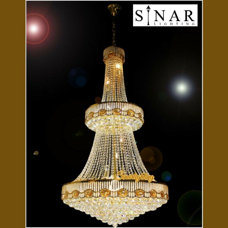 Lampu hias gantung kristal LED Void 65097/80 cm