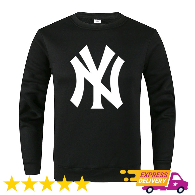 ⭐️⭐️⭐️⭐️⭐️ SWEATER NY New York Yankees Big Logo Fleece Sweatshirt UNISEX Premium High Quality White 