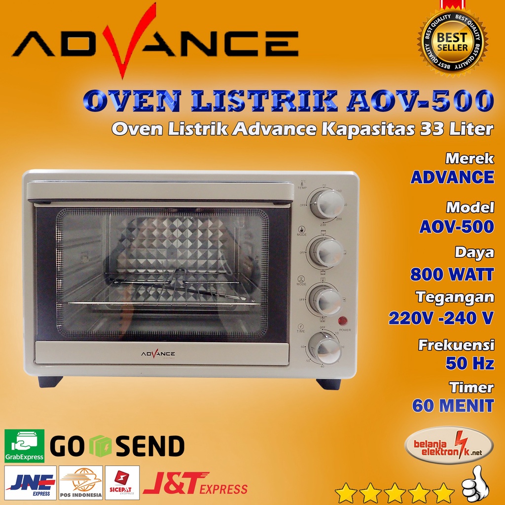 OVEN LISTRIK ADVANCE AOV-500 ELECTRIK OVEN 33 LITER 800W AOV-500