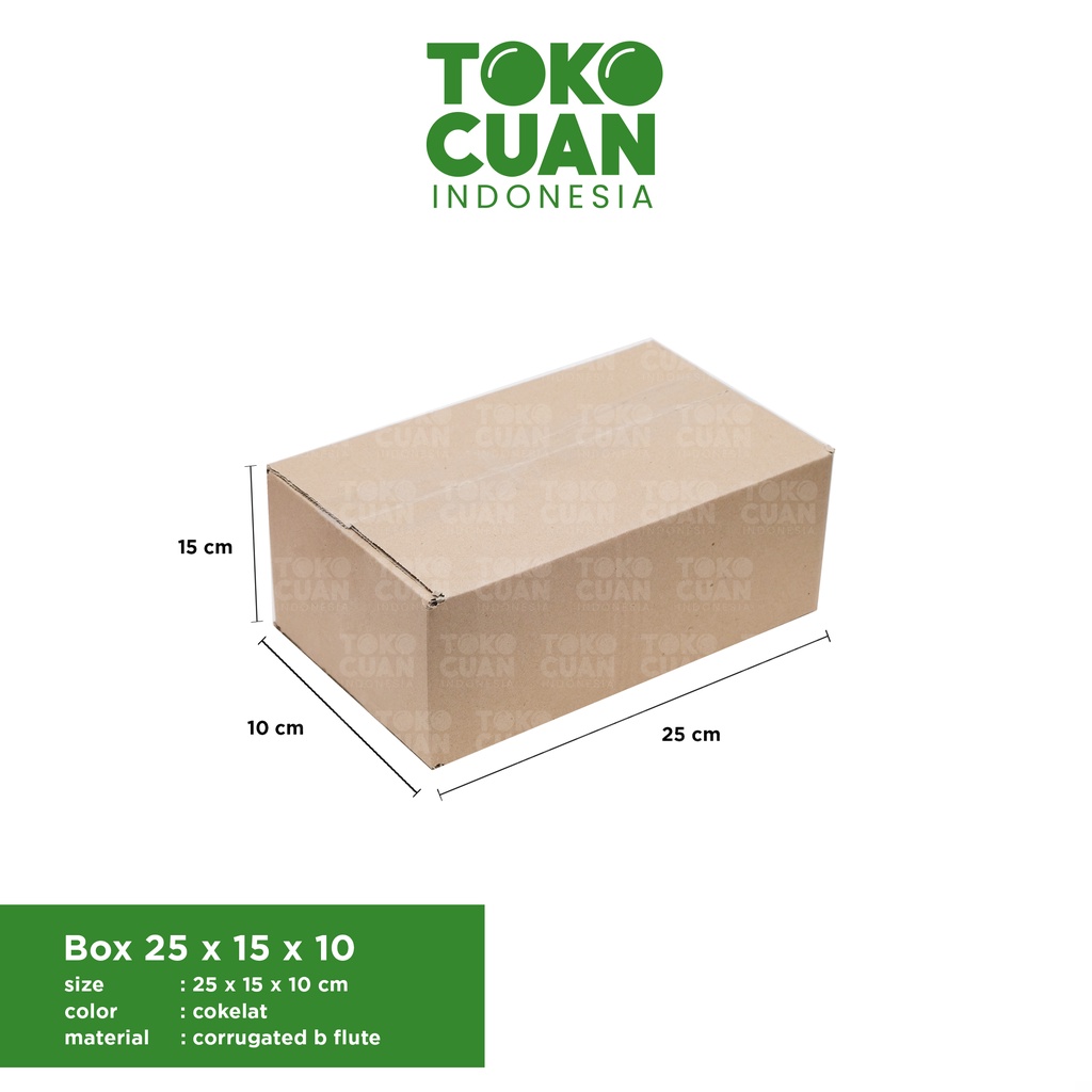 Jual Box Kardus Karton Packing Polos Cokelat Tebal Murah 25x15x10 Cm Shopee Indonesia 4325