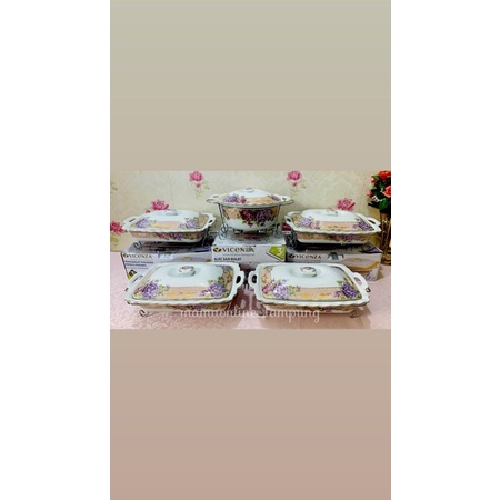 panstov prasmanan wadah saji Vicenza B680 B681 set magnolia set 5 bh