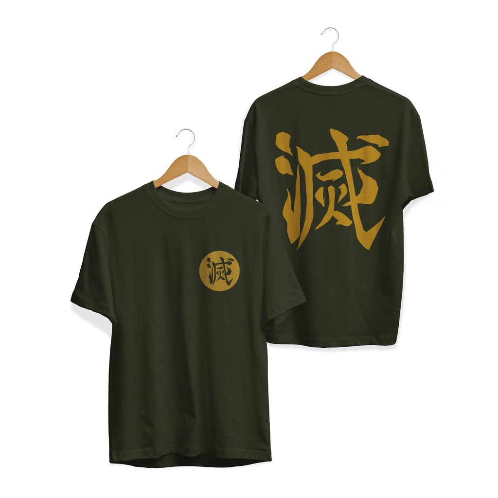 BAJU KAOS DISTRO KISATSUTAI DEMON SLAYING CORPS GOLD DEMON SLAYER