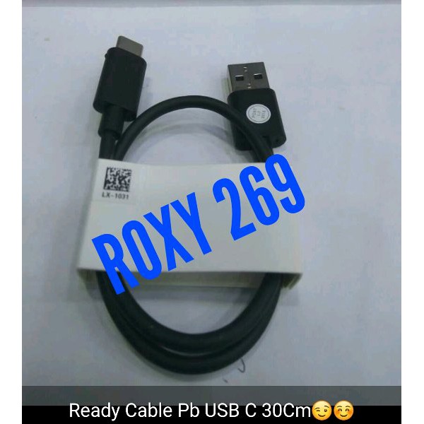 ORIGINAL Kabel Data USB TYPE-C Pendek Original Ori Cable Cabel Conektor USB C Gepeng Lonjong Bulat