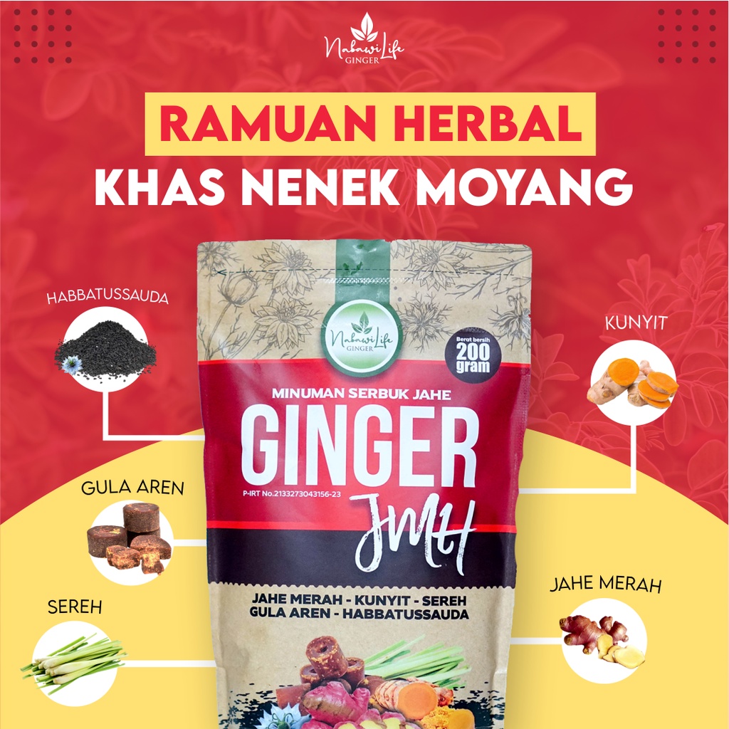 

Jahe merah Ginger JMH 200 gram plus empon-empon Nabawilife