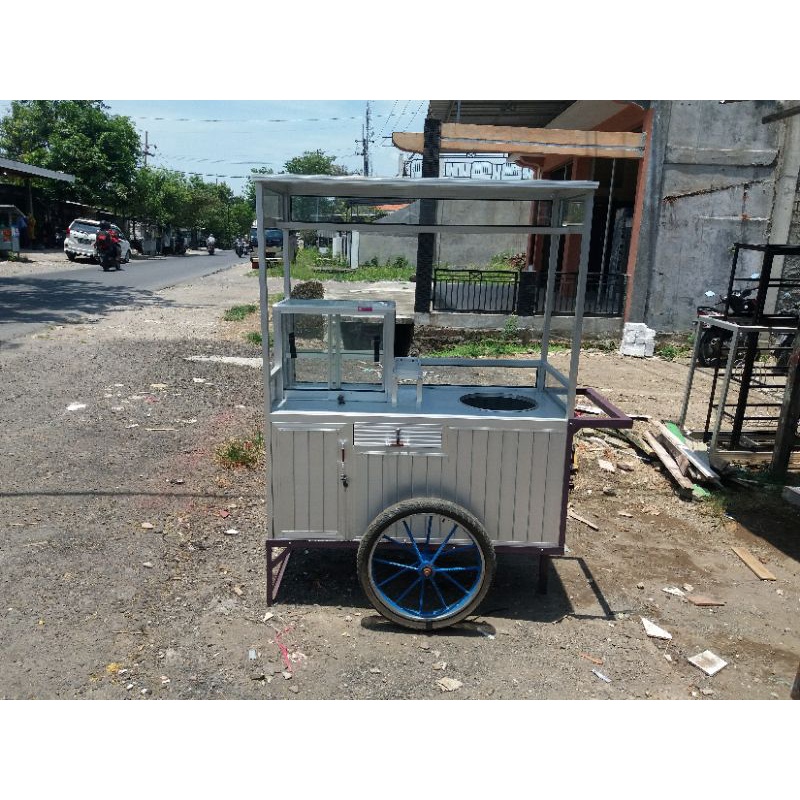 Rombong Pentol Aluminium Roda 2 Paling Murah Se-Indonesia Raya By CV. RAJAKARYA 2