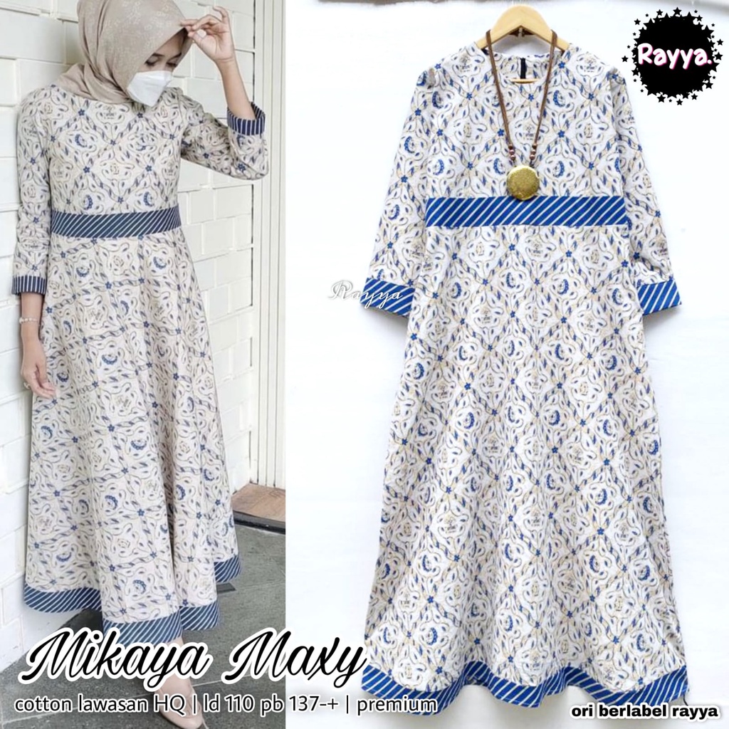 Gamis Maxi Batik Katun by Butik Batik Solo Bahan katun cotton kode GAMIS KATUN MIKAYA MAXY 4