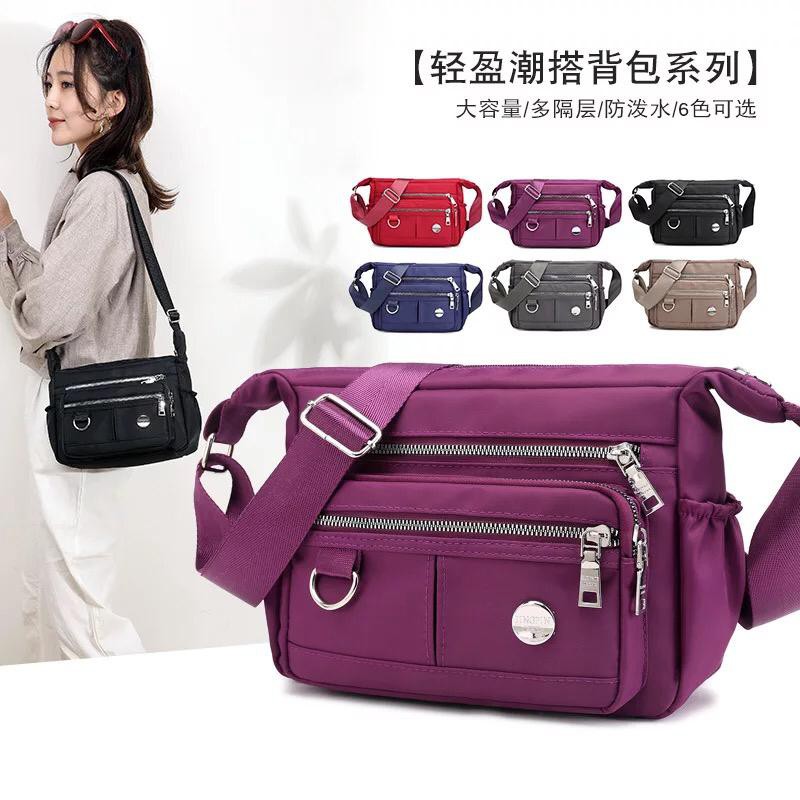 Tas Selempang waterproof Popular Fashion Women Nylon Shoulder Bag J60