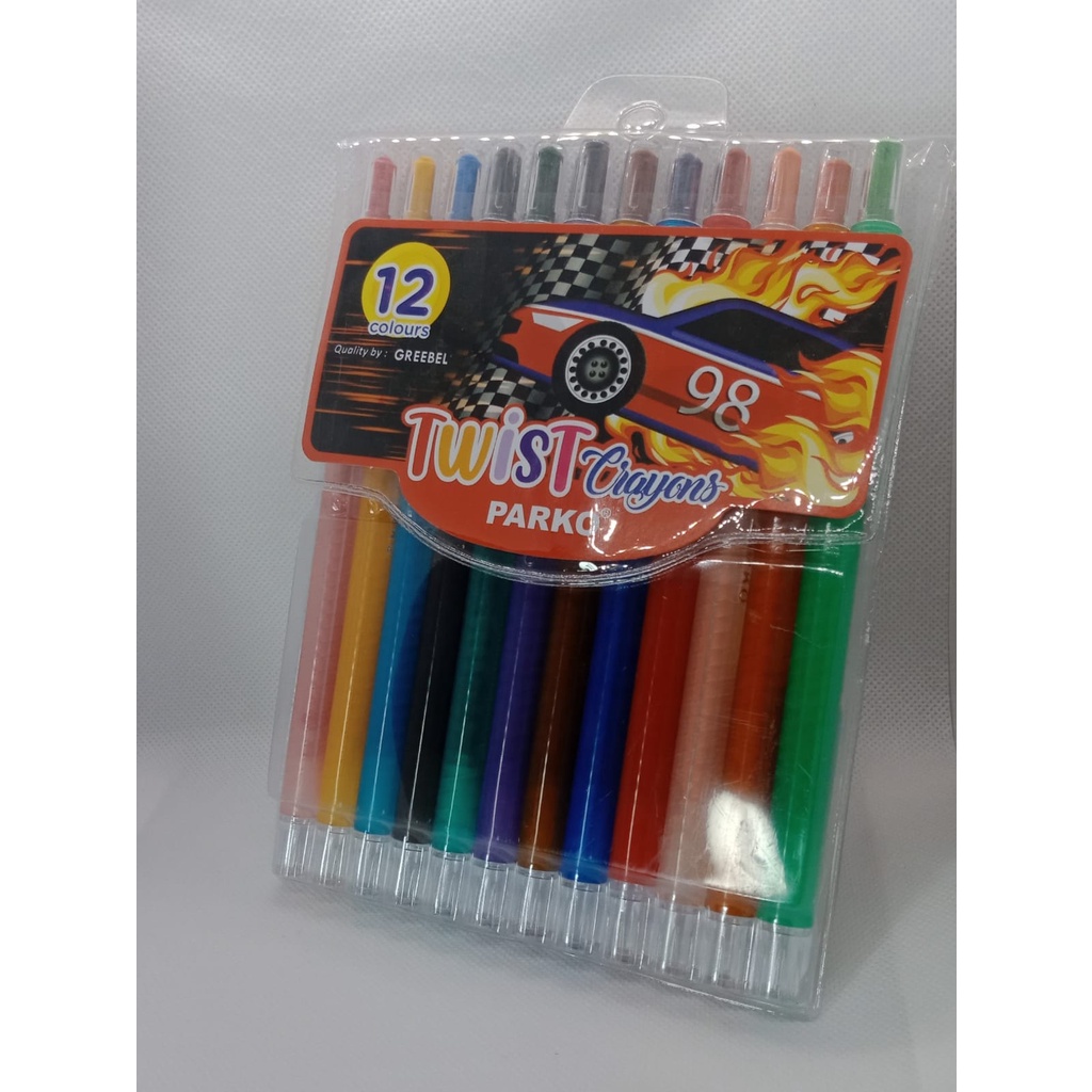 PARKO Twist Crayons 12 Colours Crayon Putar 12 Warna